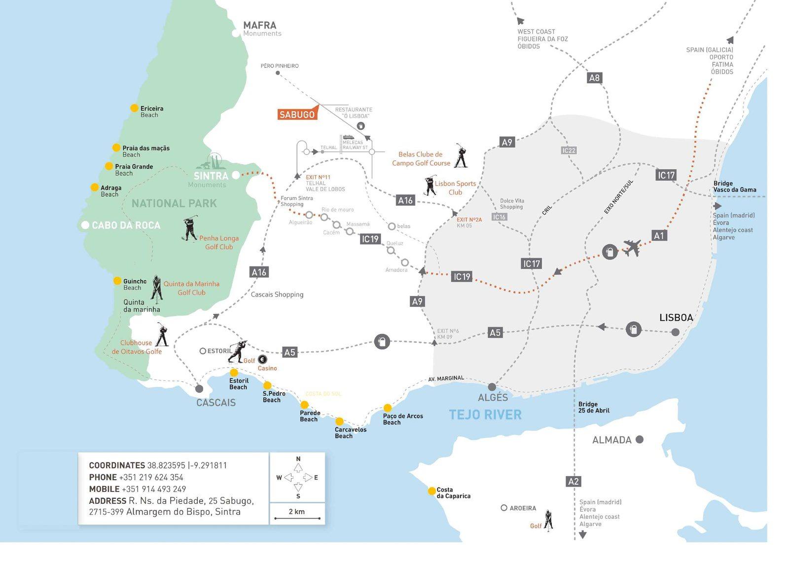 Quinta da Capela location map — Sabugo, Sintra